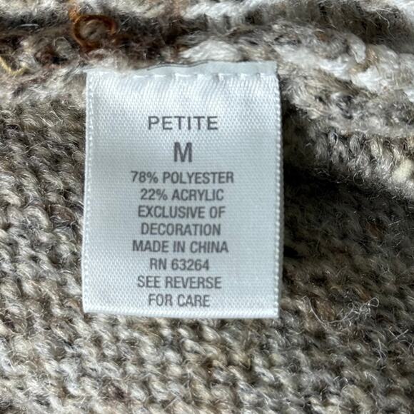 Y2k Aztec Hooded Cardigan Sweater Southwestern Whimsy Twee Coastal Cowgirl MP M - Picture 6 of 7